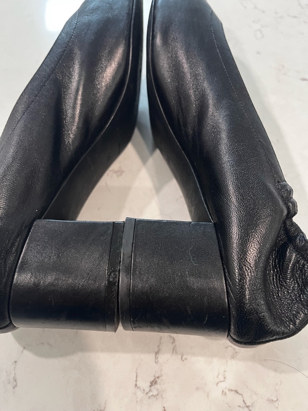 Everlane The Day Heel Black Leather Size 9.5 - Picture 7 of 13
